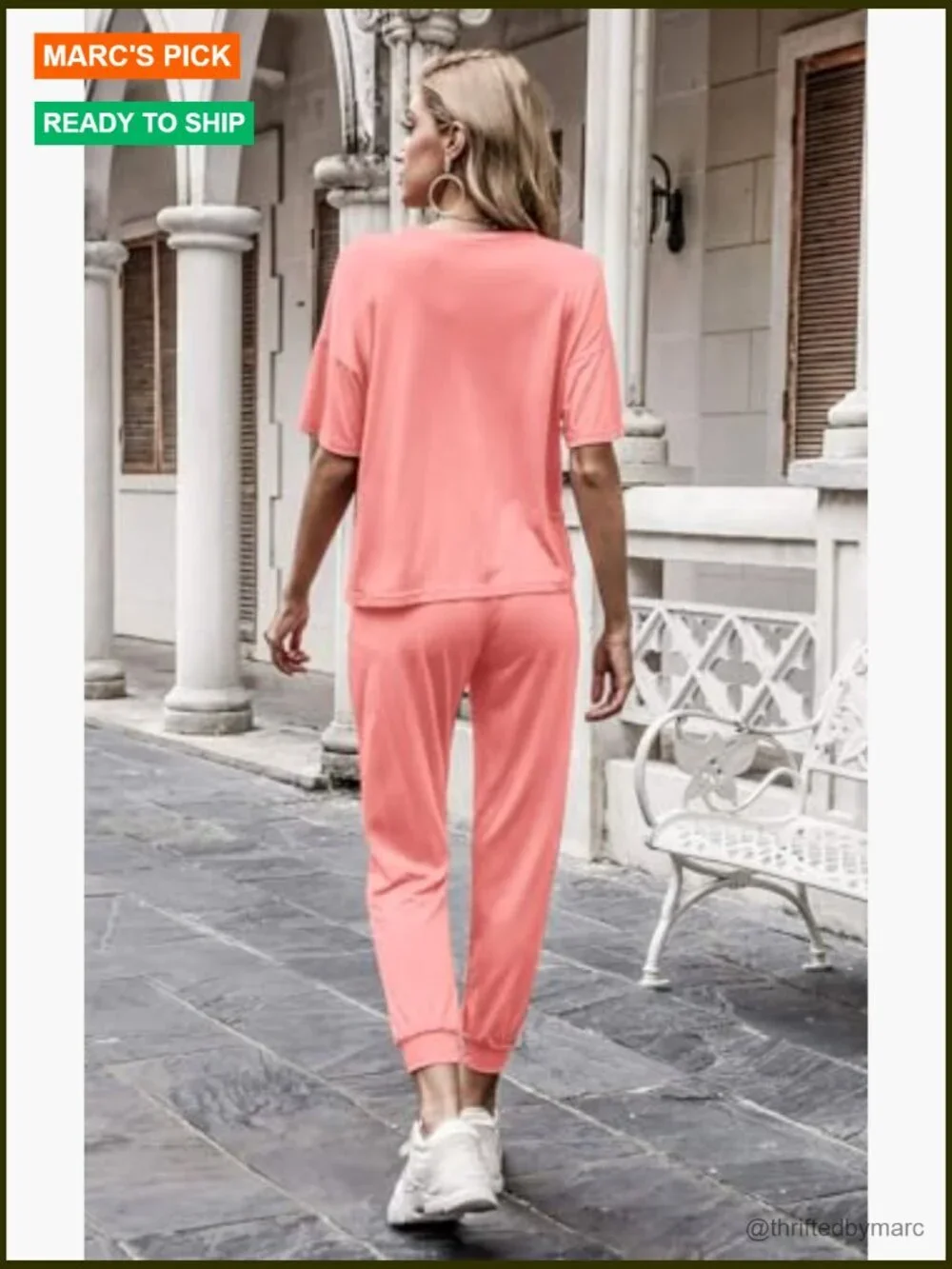 Women's Two Piece Lounge Set Jogger Pants Matching Outfits Size XL